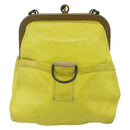 Miu Miu Shoulder Bag Leather Yellow Auth YKZ1393-13