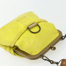 Miu Miu Shoulder Bag Leather Yellow Auth YKZ1393-6