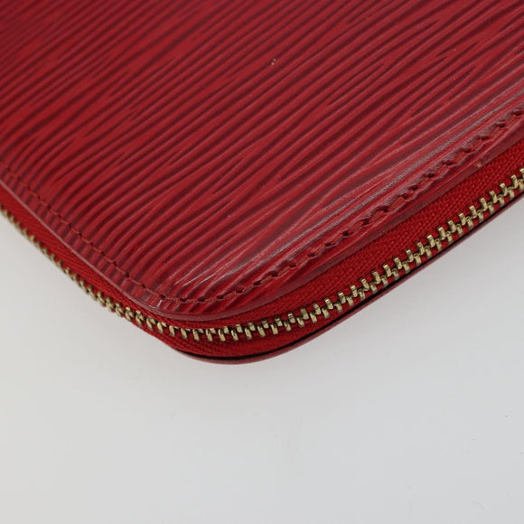 LOUIS VUITTON Epi Agenda Geot Wallet Red M63877 LV Auth YKZ1396