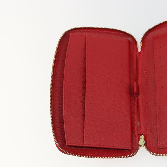 LOUIS VUITTON Epi Agenda Geot Wallet Red M63877 LV Auth YKZ1396