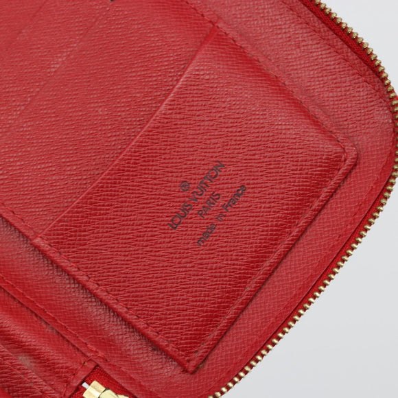 LOUIS VUITTON Epi Agenda Geot Wallet Red M63877 LV Auth YKZ1396