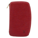 LOUIS VUITTON Epi Agenda Geot Wallet Red M63877 LV Auth YKZ1396-13