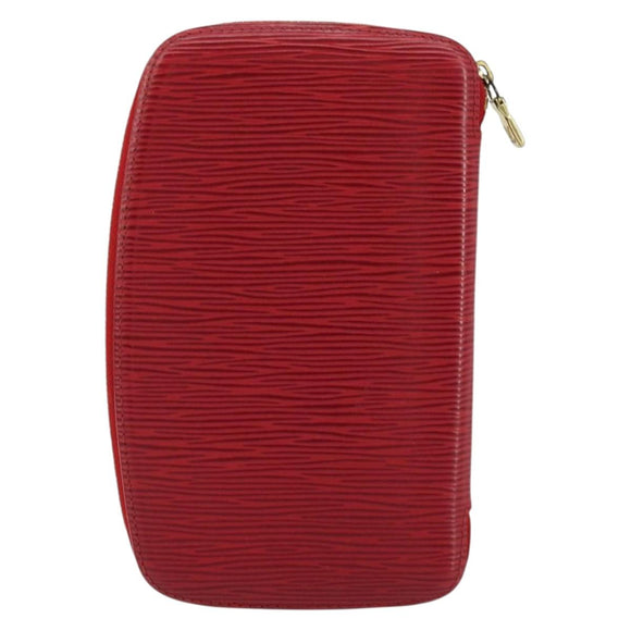 LOUIS VUITTON Epi Agenda Geot Wallet Red M63877 LV Auth YKZ1396