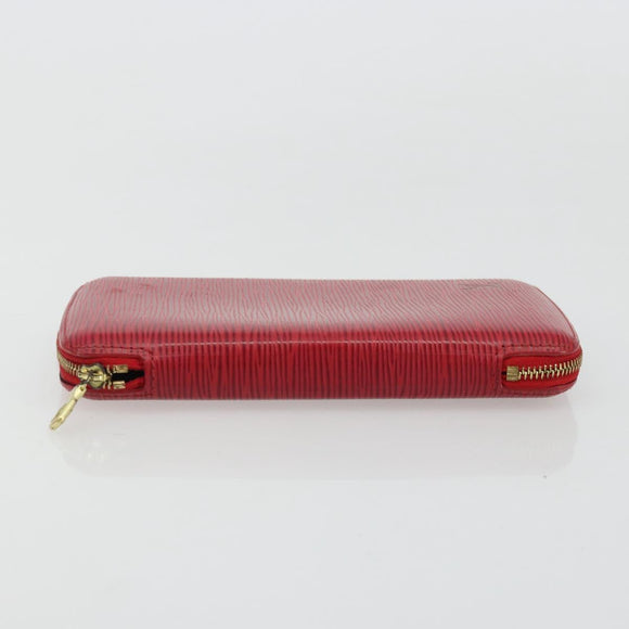LOUIS VUITTON Epi Agenda Geot Wallet Red M63877 LV Auth YKZ1396