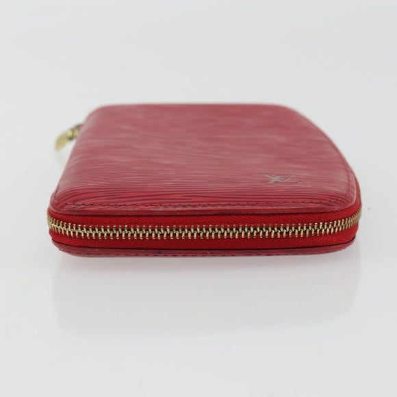 LOUIS VUITTON Epi Agenda Geot Wallet Red M63877 LV Auth YKZ1396