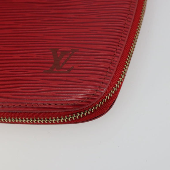 LOUIS VUITTON Epi Agenda Geot Wallet Red M63877 LV Auth YKZ1396