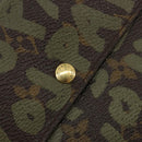 LOUIS VUITTON Graffiti Porte Monnaie Credit Wallet Khaki M92188 LV Auth YKZ1398A-17