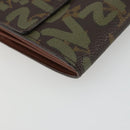 LOUIS VUITTON Graffiti Porte Monnaie Credit Wallet Khaki M92188 LV Auth YKZ1398A-14