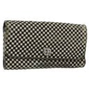 Chrome Hearts JUDY Long Wallet Harako leather Black White Auth YKZ1399A-1