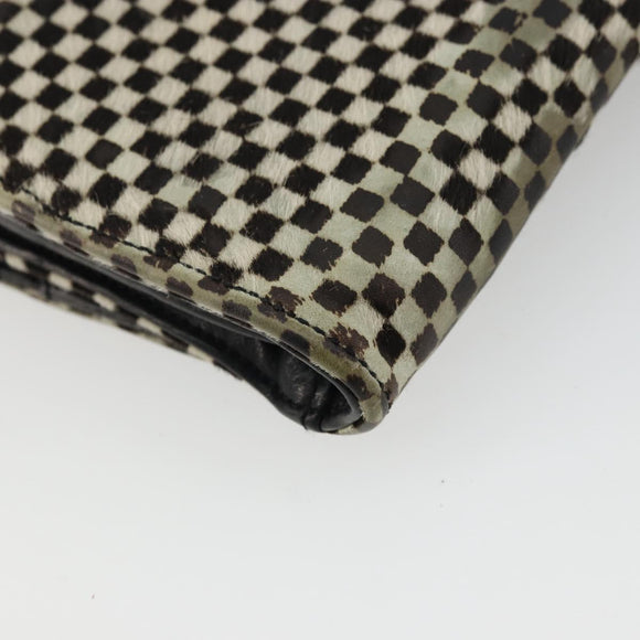 Chrome Hearts JUDY Long Wallet Harako leather Black White Auth YKZ1399A