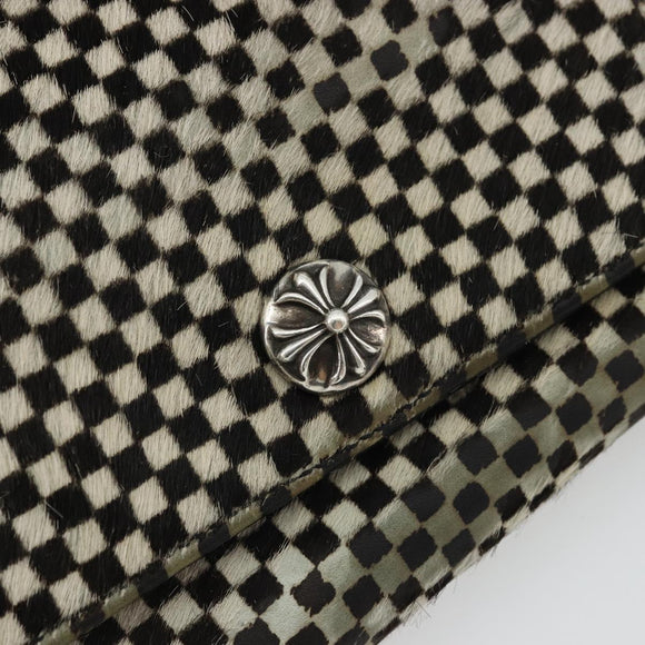 Chrome Hearts JUDY Long Wallet Harako leather Black White Auth YKZ1399A
