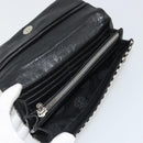 Chrome Hearts JUDY Long Wallet Harako leather Black White Auth YKZ1399A-10