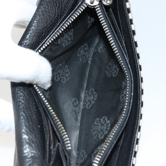 Chrome Hearts JUDY Long Wallet Harako leather Black White Auth YKZ1399A