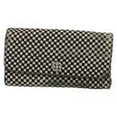 Chrome Hearts JUDY Long Wallet Harako leather Black White Auth YKZ1399A-13