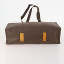 CELINE Macadam Canvas Tote Bag PVC Leather Brown Gold Auth YKZ139A-9