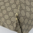 GUCCI GG Supreme Tote Bag PVC Beige Silver 211137 Auth YKZ140-11