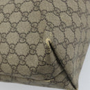GUCCI GG Supreme Tote Bag PVC Beige Silver 211137 Auth YKZ140-13