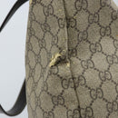 GUCCI GG Supreme Tote Bag PVC Beige Silver 211137 Auth YKZ140-14