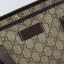 GUCCI GG Supreme Tote Bag PVC Beige Silver 211137 Auth YKZ140-15