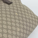 GUCCI GG Supreme Tragetasche PVC Beige Silber 211137 Original YKZ140-21