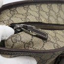 GUCCI GG Supreme Tragetasche PVC Beige Silber 211137 Original YKZ140-9