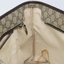 GUCCI GG Supreme Tote Bag PVC Beige Silver 211137 Auth YKZ140-19