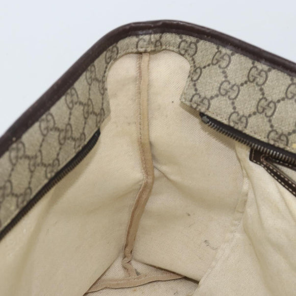 GUCCI GG Supreme Tote Bag PVC Beige Silver 211137 Auth YKZ140