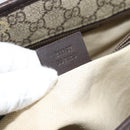 GUCCI GG Supreme Tragetasche PVC Beige Silber 211137 Original YKZ140-26