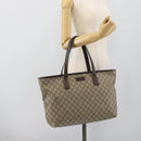 GUCCI GG Supreme Tragetasche PVC Beige Silber 211137 Original YKZ140-27