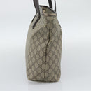 GUCCI GG Supreme Tragetasche PVC Beige Silber 211137 Original YKZ140-6