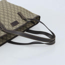GUCCI GG Supreme Tote Bag PVC Beige Silver 211137 Auth YKZ140-7