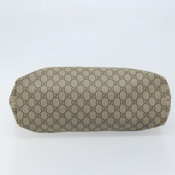 GUCCI GG Supreme Tote Bag PVC Beige Silver 211137 Auth YKZ140