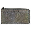 GUCCI Long Wallet Leather Outlet Silver 332747 Auth YKZ1403A-2