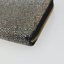 GUCCI Long Wallet Leather Outlet Silver 332747 Auth YKZ1403A-8