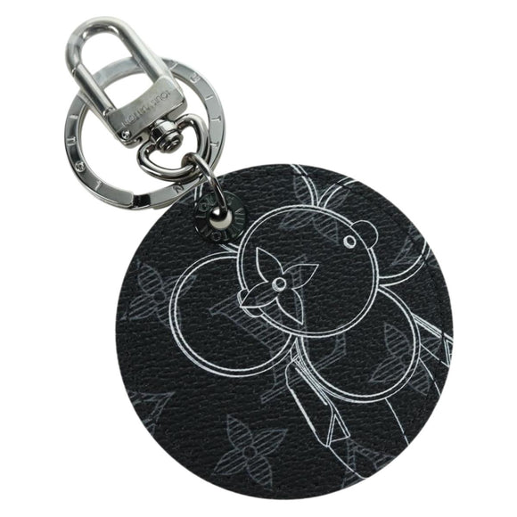 LOUIS VUITTON Monogram Eclipse Porte Cles Vivienne Charm MP1993 Auth YKZ1405SAM