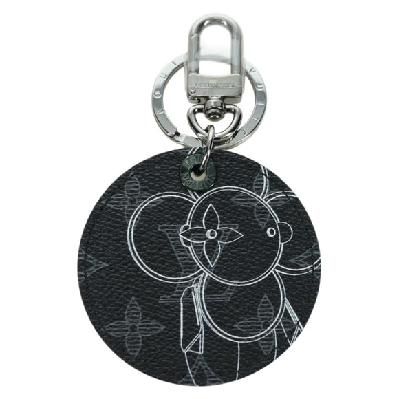 LOUIS VUITTON Monogram Eclipse Porte Cles Vivienne Charm MP1993 Auth YKZ1405SAM