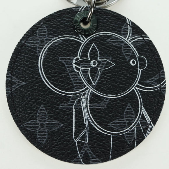 LOUIS VUITTON Monogram Eclipse Porte Cles Vivienne Charm MP1993 Auth YKZ1405SAM