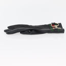 GUCCI Horsebit Web Sherry Line Gloves Leather Black Auth YKZ1406A-16