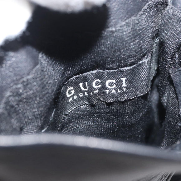GUCCI Horsebit Web Sherry Line Gloves Leather Black Auth YKZ1406A