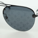 LOUIS VUITTON Clockwise Sunglasses metal Black Z1019E LV Auth YKZ1407M-10
