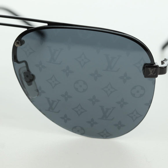 LOUIS VUITTON Clockwise Sunglasses metal Black Z1019E LV Auth YKZ1407M