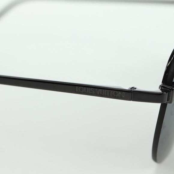 LOUIS VUITTON Clockwise Sunglasses metal Black Z1019E LV Auth YKZ1407M