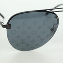 LOUIS VUITTON Clockwise Sunglasses metal Black Z1019E LV Auth YKZ1407M-7