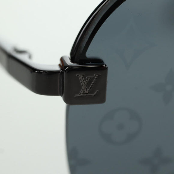 LOUIS VUITTON Clockwise Sunglasses metal Black Z1019E LV Auth YKZ1407M