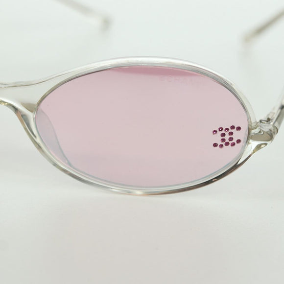 CHANEL COCO Mark Sunglasses plastic Clear 5044-B CC Auth YKZ1409M