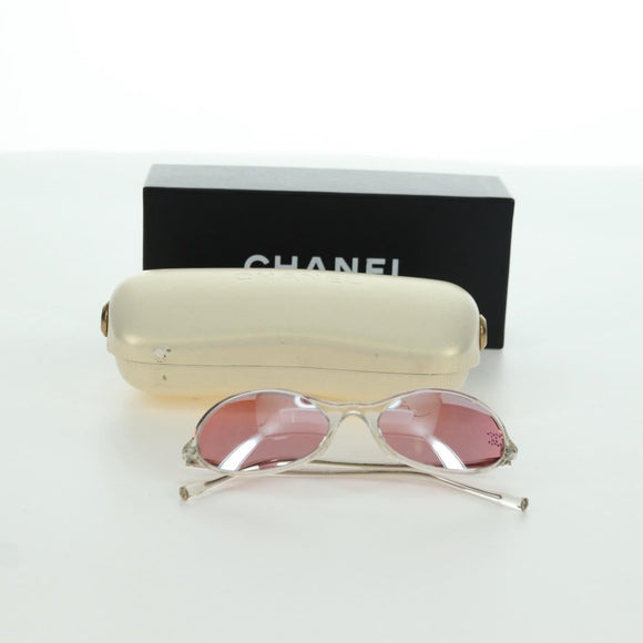 CHANEL COCO Mark Sunglasses plastic Clear 5044-B CC Auth YKZ1409M
