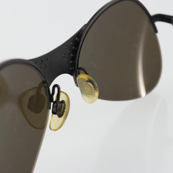 CHANEL COCO Mark Sunglasses metal Black 05981 50927 CC Auth YKZ1410