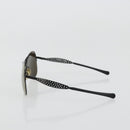 CHANEL COCO Mark Sunglasses metal Black 05981 50927 CC Auth YKZ1410-3