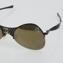 CHANEL COCO Mark Sunglasses metal Black 05981 50927 CC Auth YKZ1410-6