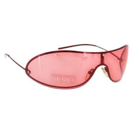 GUCCI Sunglasses plastic Red Auth YKZ1413